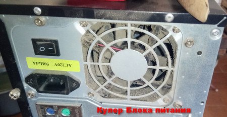 состояние кулера блока питания