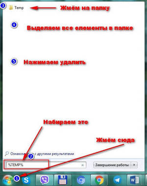Папка ТЕМП - второй способ