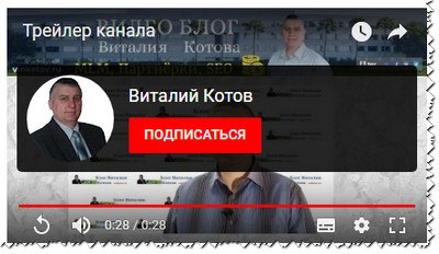Подписка на новости блога на Ютубе