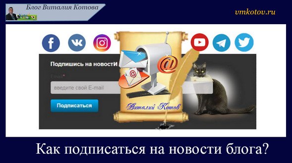 Подписка на новости блога